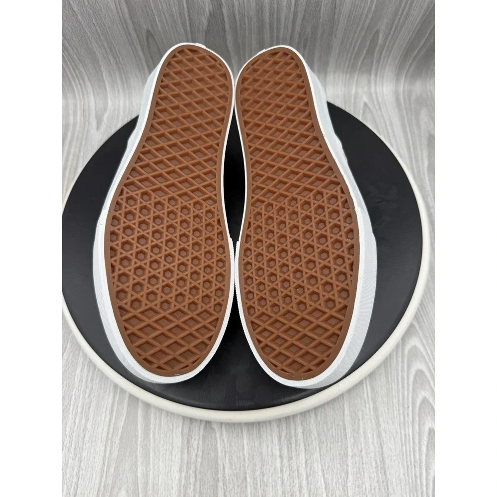 VANS Classic Slip On Platform Womens Size 8.5 Metallic Silver Checkerboard Shoes